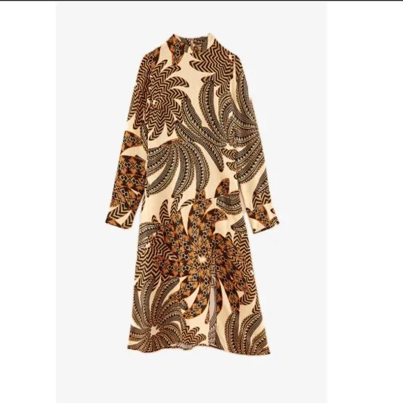 NEW Farm Rio Sand Yawanawa Vanahu Midi Dress Size XL - Picture 2 of 9